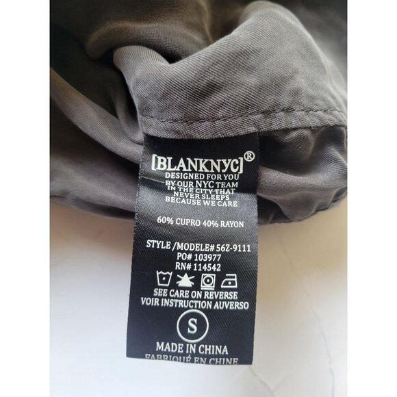 Blank NYC Olive Green Lightweight  Zipper Jacket Size S Pockets Casual 90s Modo - Picture 11 of 12